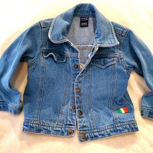 TODDLER DENIM JACKET WITH SHAMROCK ☘